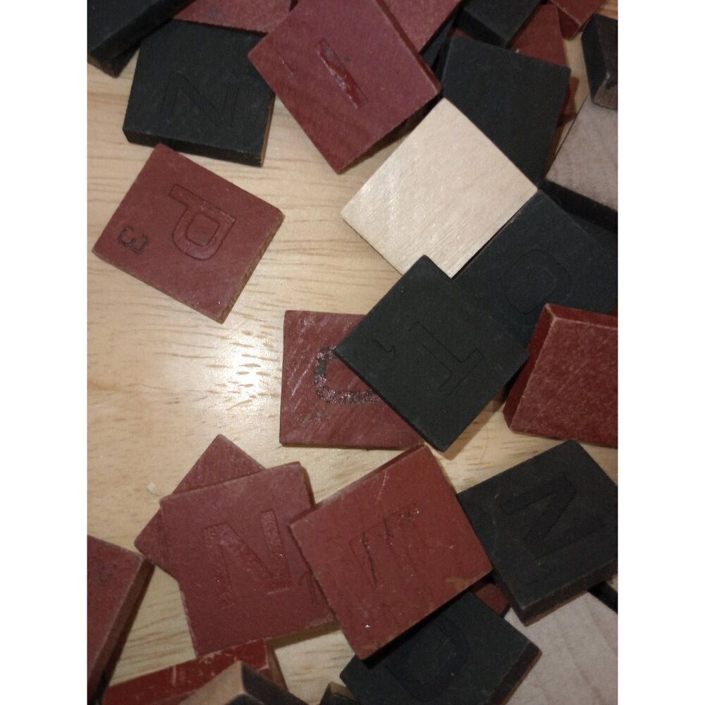Wood Scrabble tiles,  painted, crafts
